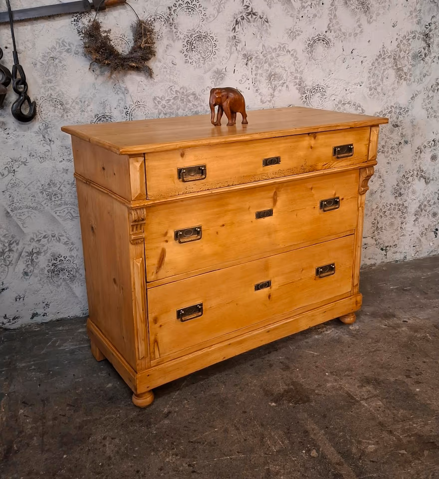 Antike Kommode/Sideboard/Schrank/Schubladen/ Weichholz