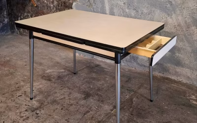 Vintage Küchentisch Eßtisch Ausziehbar mit Schublade!