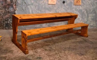 Antike Sitzbank Skandinvische Schulbank Landhaus Stil Sehr Selte