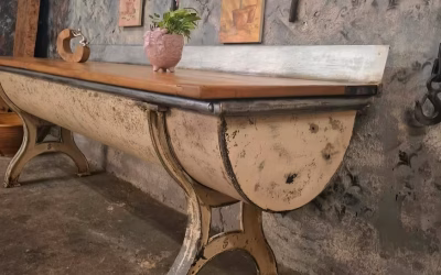 Industrie Design Bäcker Knettisch Antik Ladentheke