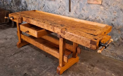 Antike Hobelbank Urige Tischlerbank 1920 ger Werkbank Restauriert