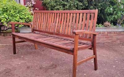 Gartenbank Sitzbank Vollholzbank Holzbank Vintage Teak