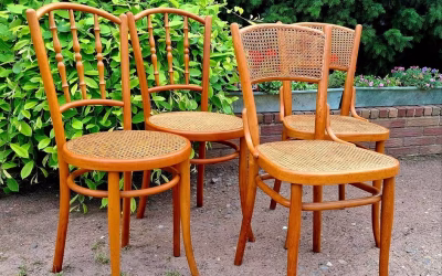 Original Wiener Caféhausstühle Thonet & Kohn/Prägung & Stempel