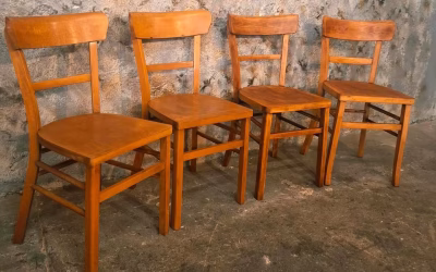 Frankfurter Stühle 1950ger Kneipenstühle Vintage Vollholz Stühle